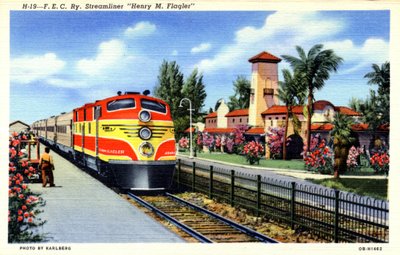 Train streamliner FEC Railway Henry M Flagler, Floride - Karlberg