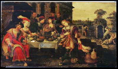 Lazare à la table du riche, 1618 - Kasper or Gaspar van den Hoecke