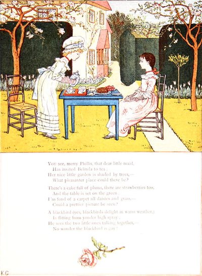 Une Fête de Thé pour Enfants, illustration pour un poème de 