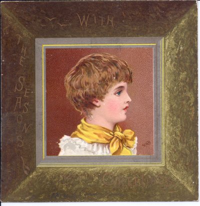 Carte de Nouvel An victorienne d