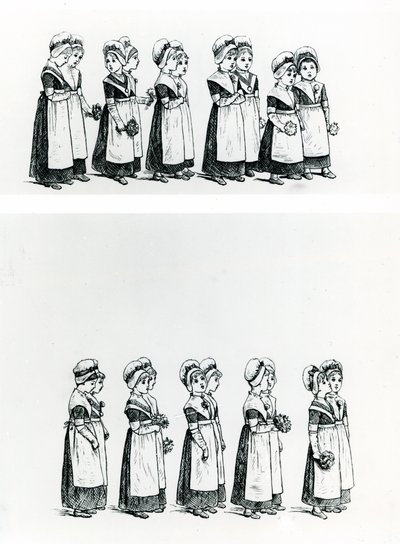Enfants de la charité, c.1880 (gravure) - Kate Greenaway