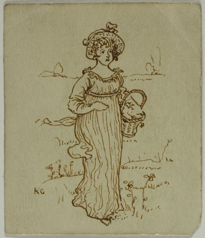 Fille avec panier - Kate Greenaway