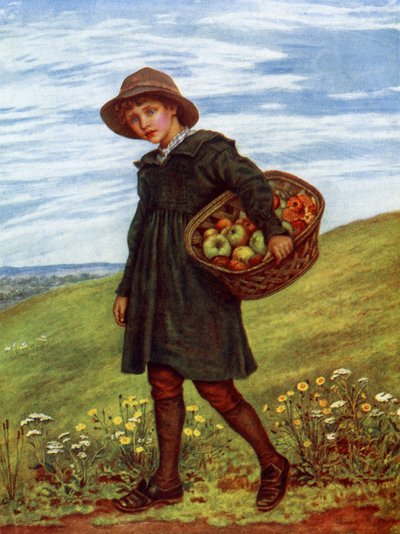 En route pour le village par Kate Greenaway - Kate Greenaway
