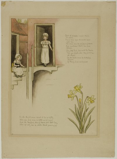Étude pour From Wonder World, de Marigold Garden - Kate Greenaway