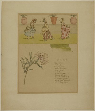 Étude pour Tip a Toe, du Jardin de Marigold - Kate Greenaway
