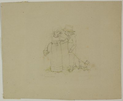 Deux Enfants avec Chien - Kate Greenaway