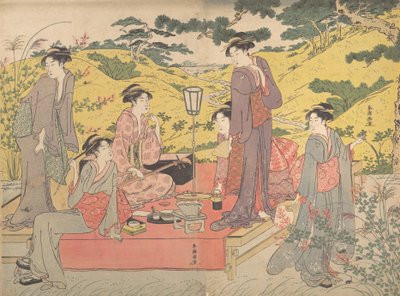 Fête champêtre à Hagidera, fin 18ème-début 19ème siècle - Katsukawa Shuncho