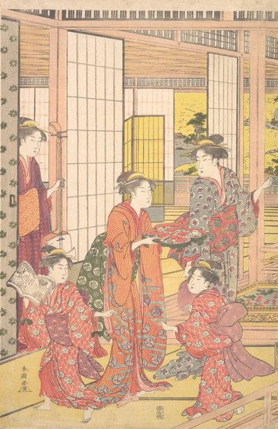 Jeune femme avec un plateau de sucreries, 1780-1795 - Katsukawa Shuncho