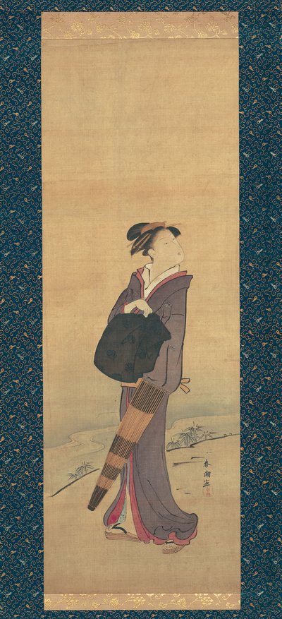 Fille sur la rive - Katsukawa Shuncho
