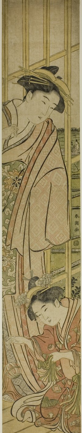Jouer au Temari - Katsukawa Shuncho
