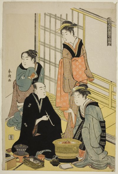 Neige, de la série "Neige, Lune et Fleurs du Monde Flottant (Ukiyo setsugekka)" - Katsukawa Shuncho