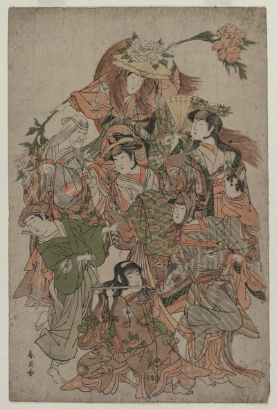 Iwai Hanshiro IV dans une danse des sept changements, vers 1793 ou 1794 - Katsukawa Shunei