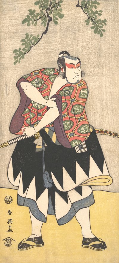 Le deuxième Ichikawa Monnosuke en homme vêtu d