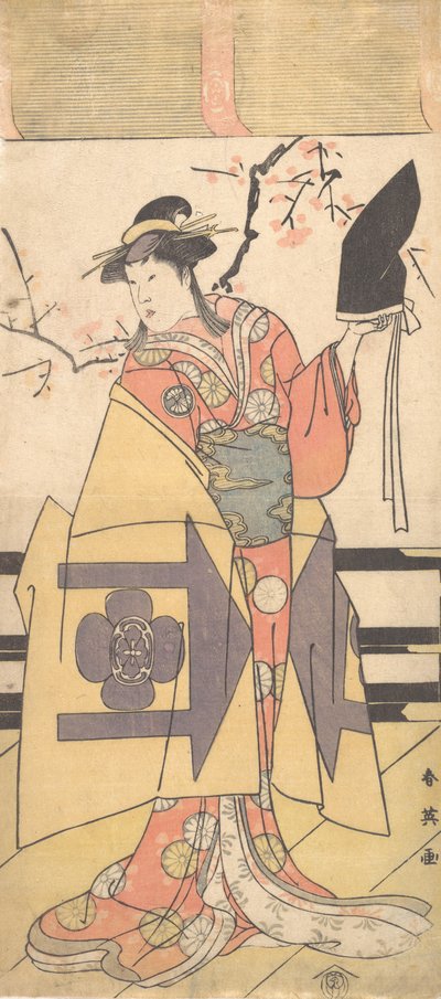 Le troisième Segawa Kikunojo en épouse de Kudo Suketsune dans une pièce de Soga, ca. 1792 - Katsukawa Shun