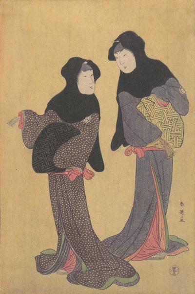 Deux femmes conversant, fin du 18e siècle - Katsukawa Shun