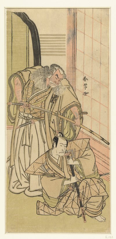 Acteurs Nakamura Nakazo I en Ichikawa Danjuro V comme nobles - Katsukawa Shunjo