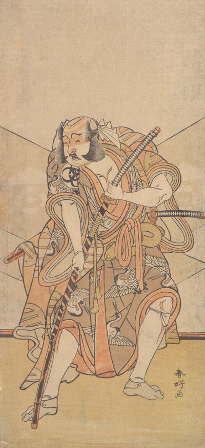 Bando Mitsugoro I dans le rôle de Asahina no Saburo, Drama Sono Kyodai Fuji no Sugatami, 1776 - Katsukawa Shunko