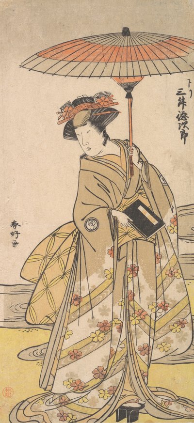 Mimasu Tokujuro en Femme Debout Près d