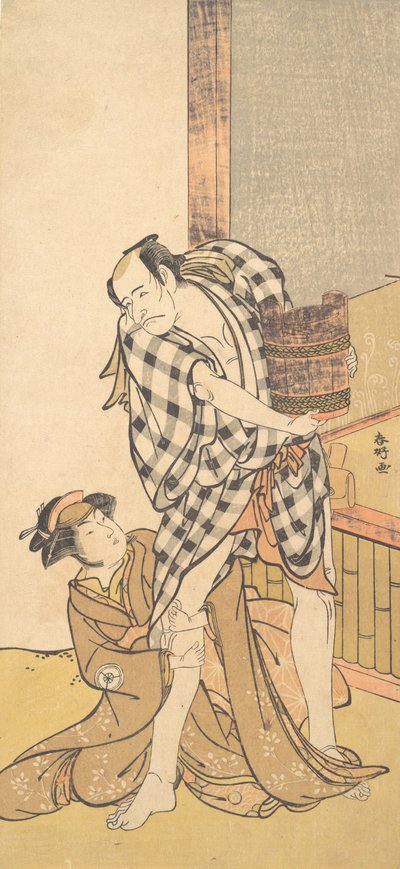 Scène de la pièce Yoshitsune et les mille cerisiers Yoshitsune - Katsukawa Shunko