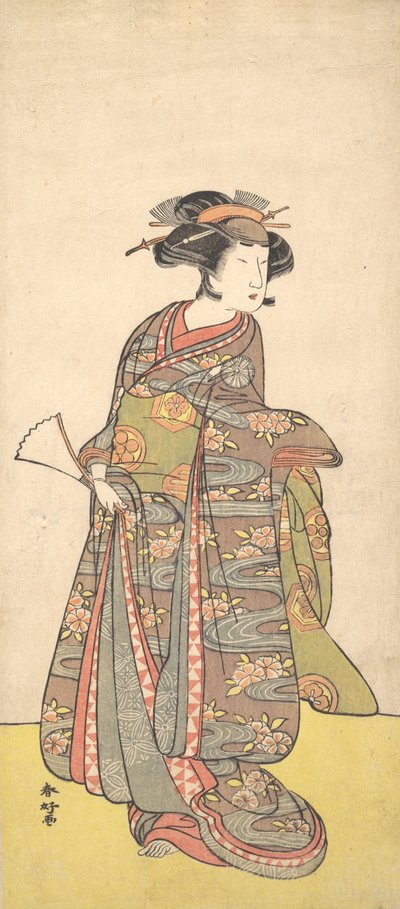 Le Premier Nakamura Tomijuro en femme, probablement 1777 - Katsukawa Shunko
