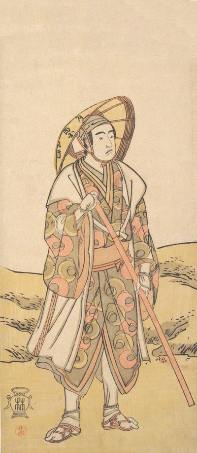 Le Troisième Sawamura Sojuro en pèlerin au Sanctuaire de Kannon, vers 1784-88 - Katsukawa Shunko