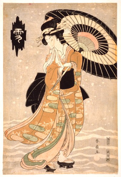Neige, Lune et Fleurs, vers 1812 - Katsukawa Shunsen