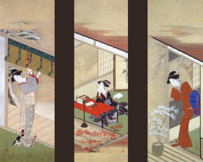 Femmes dans les saisons de la neige, de la lune et des fleurs - Katsukawa Shunsho