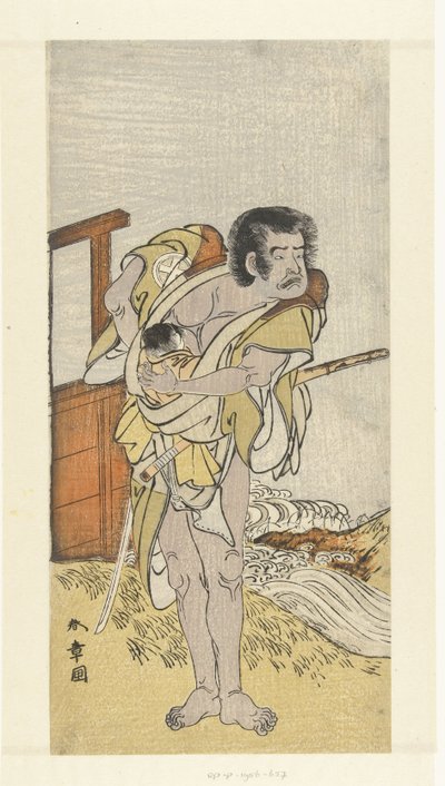 Acteur Otani Hiroemon III avec enfant - Katsukawa Shunsho