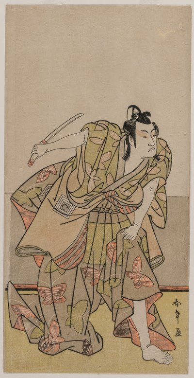 Ichikawa Monnosuke II en tant que Soga no Goro - Katsukawa Shunsho