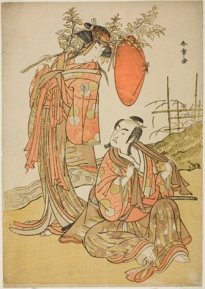 Les acteurs Ichikawa Monnosuke II et Segawa Kikunojo III en tant qu