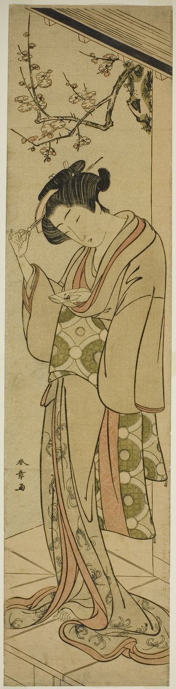 Femme sur une véranda sur le point d