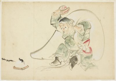 Daikoku, Dieu du bonheur, avec son maillet magique - Katsushika (school of) Hokusai