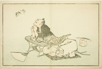 Un philosophe regardant un couple de papillons, du Livre d
