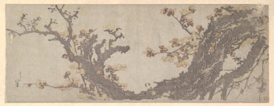 Un vieux prunier en fleurs - Katsushika Hokusai