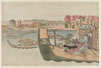 Balade en bateau sur la rivière Sumida - Katsushika Hokusai