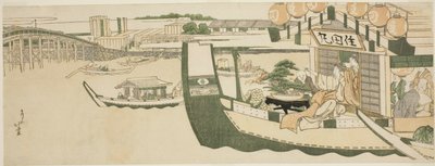 Parties de bateau sur la rivière Sumida - Katsushika Hokusai