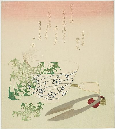 Pissenlits pour la nouvelle année - Katsushika Hokusai