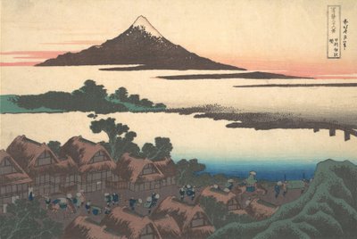 Aube à Isawa dans la province de Kai Koshu Isawa no akatsuki, de la série Trente-six..., vers 1830-32 - Katsushika Hokusai