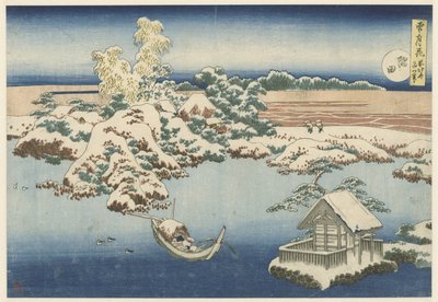 La rivière Sumida sous la neige - Katsushika Hokusai