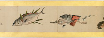 Rouleau de main avec images diverses, période Edo, 1839 (détail) - Katsushika Hokusai