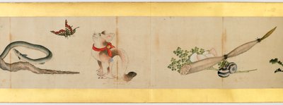 Rouleau de main avec images diverses, période Edo, 1839 (détail) - Katsushika Hokusai
