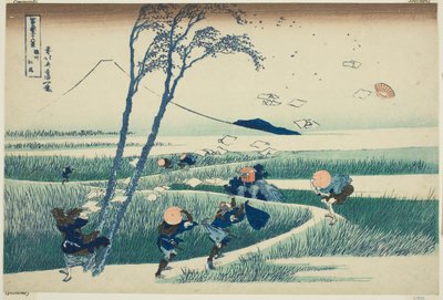 Ejiri dans la province de Suruga, de la série "Trente-six vues du mont Fuji" - Katsushika Hokusai
