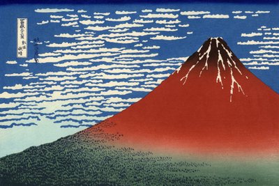 Fuji, Montagnes par temps clair, de "36 vues du mont Fuji" - Katsushika Hokusai