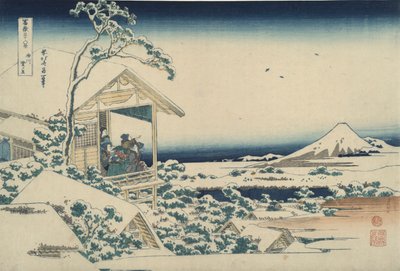 Fuji de Koishikawa un matin enneigé, de la série Trente-six vues du mont Fuji - Katsushika Hokusai