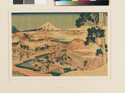 Fuji depuis les champs de thé de Katakura à Suruga - Katsushika Hokusai