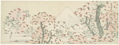 Fuji sur les fleurs de cerisier - Katsushika Hokusai