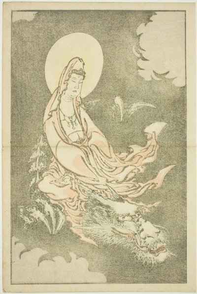 Déesse chevauchant un dragon, du Livre d