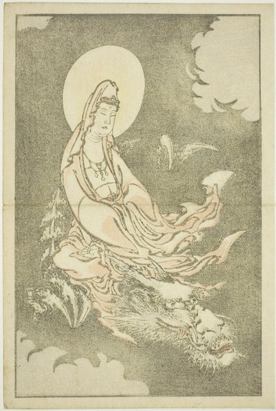 Déesse chevauchant un dragon, du Livre d