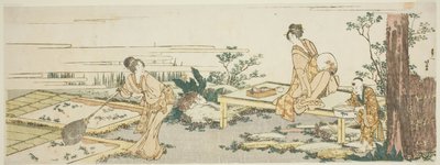 Ferme de poissons rouges - Katsushika Hokusai