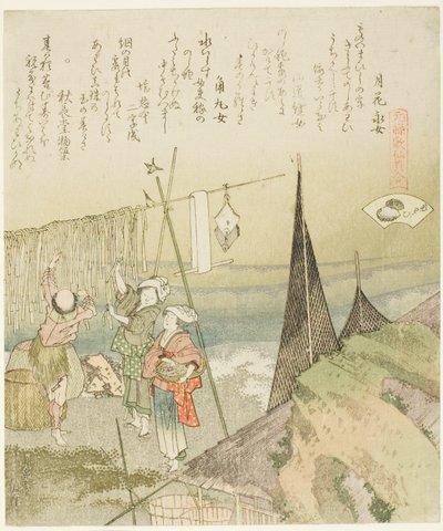 Sécher des ormeaux, illustration pour Ormeaux, de la série "Jeu d